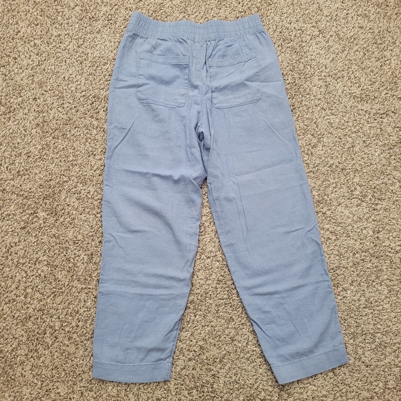 Old Navy Linen Pants High Rise Straight Linen Light Blue Size Small - Picture 5 of 5